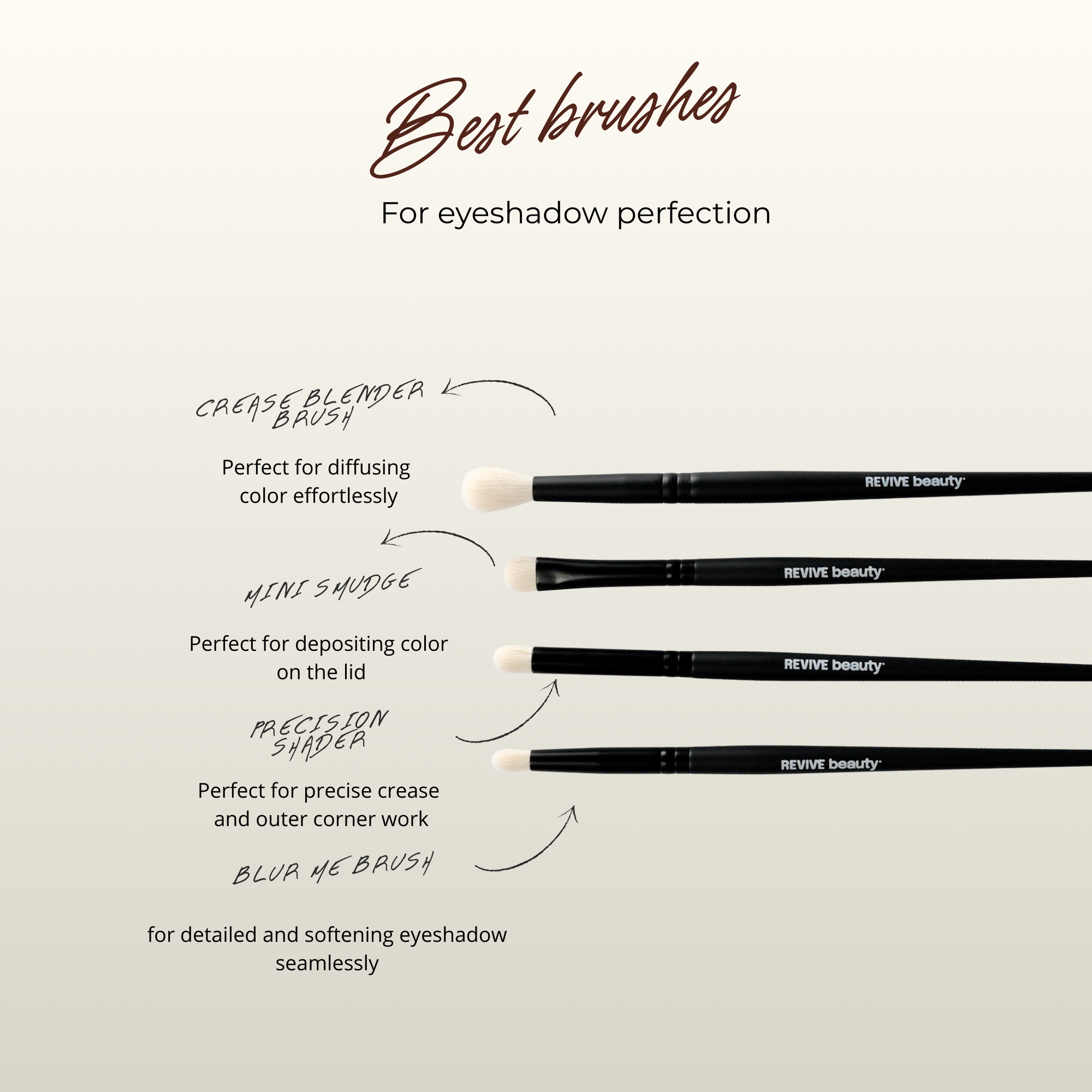 REVIVE Beauty-Dominance set-14 Piece Professional Brush set with Case